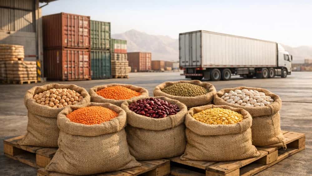 صادرات حبوبات به کشورهای همسایه توسط بازرگانی رستمی