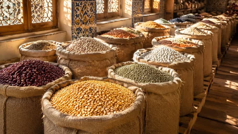 فروش عمده لوبیا، لپه و عدس در شیراز